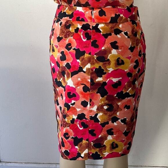 Ann Taylor Cotton Splattered Paint Lined Skirt Women Sz 10P Office & Work Ready - Picture 3 of 8